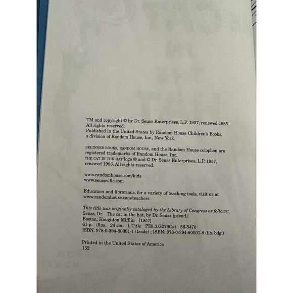 LOT x 7 Dr. Seuss Books Dictionary Big Dog One Fish Cat in Hat Wocket Pocket - Picture 10 of 16